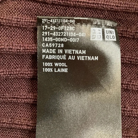 UNIQLO JIL SANDER Maroon Wool Sweater Dress Size M - Picture 11 of 16